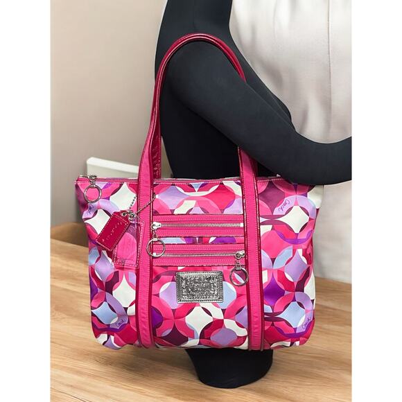 Y2K Coach 14747 Poppy Kaleidoscope Glam Tote/Crossbody/Wristlet Set - Picture 13 of 16